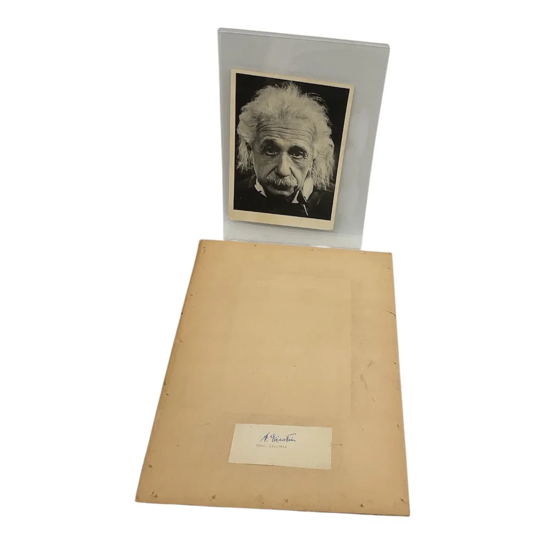 "Albert Einstein" by Philippe Halsman (Latvia/USA, 1906-1979) Gelatin silver print. WITH EINSTEIN