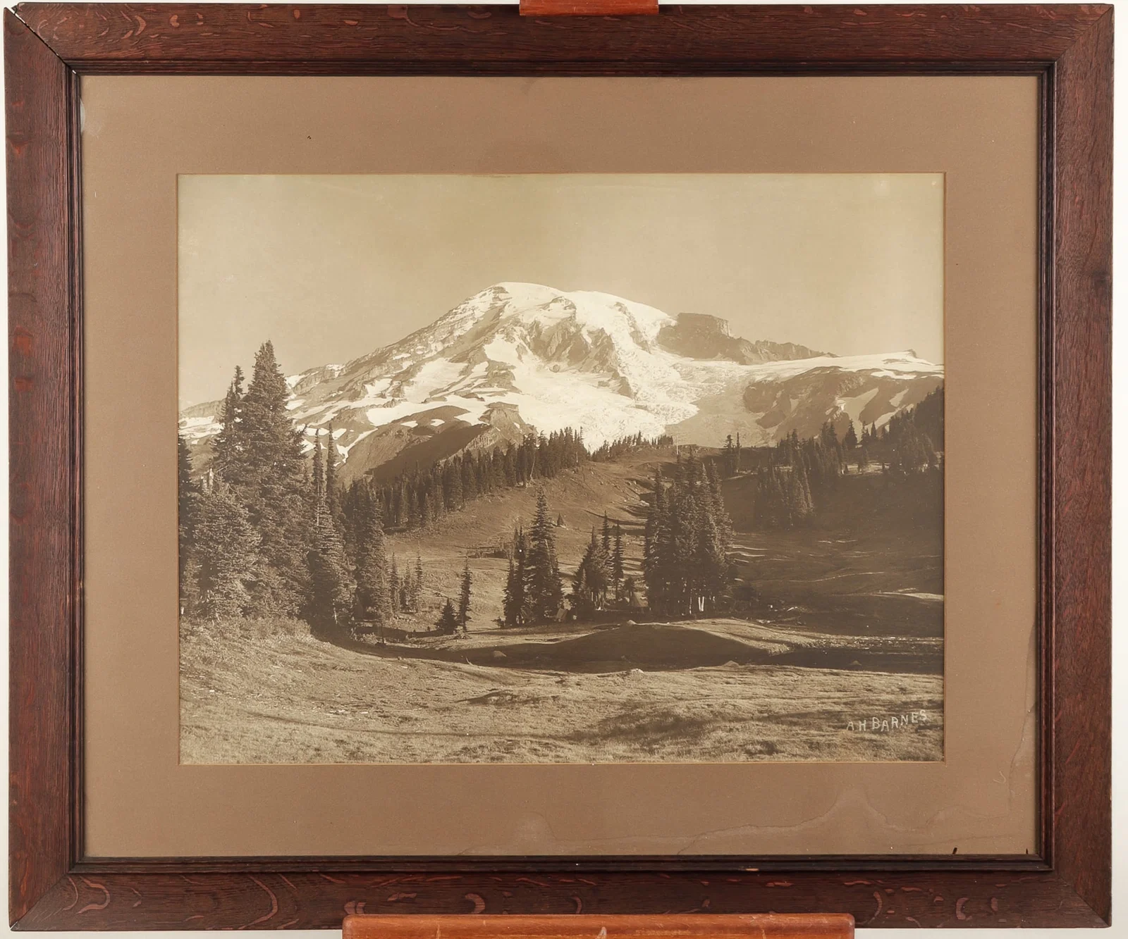 ALBERT HENRY BARNES - MT. RAINIER ORIGINAL VINTAGE PHOTOGRAPH