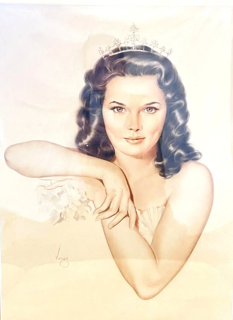 Alberto Vargas Watercolor Painting of Alice Ann Kelley 1948