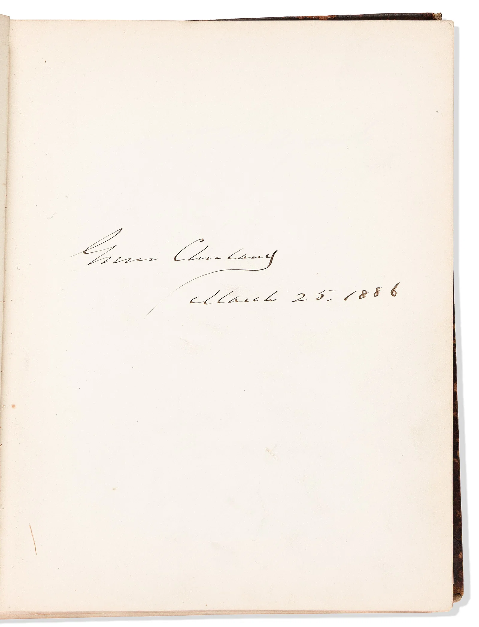 (Album.) Autograph album containing over 300 signatures by Grover Cleveland, members of his cabinet,