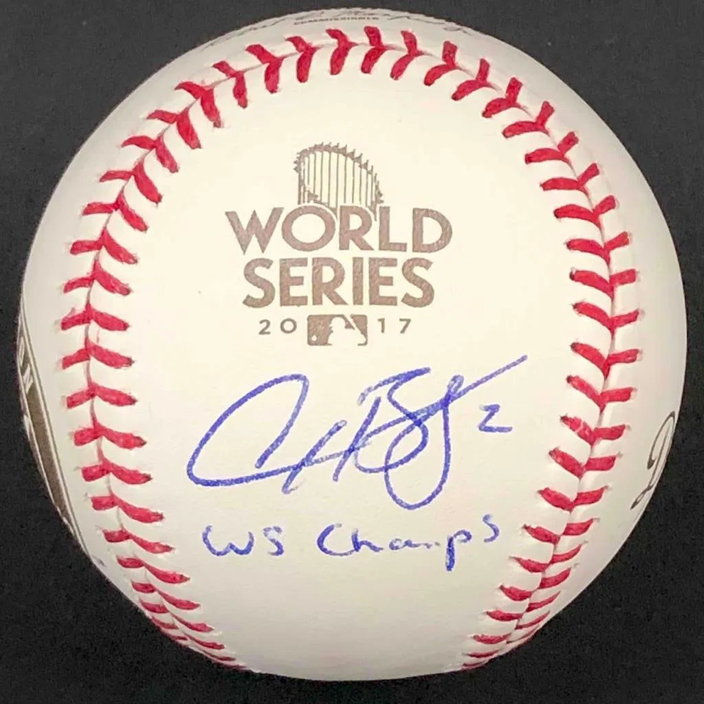 Alex Bregman Signed 2017 World Series Baseball PSA LOA