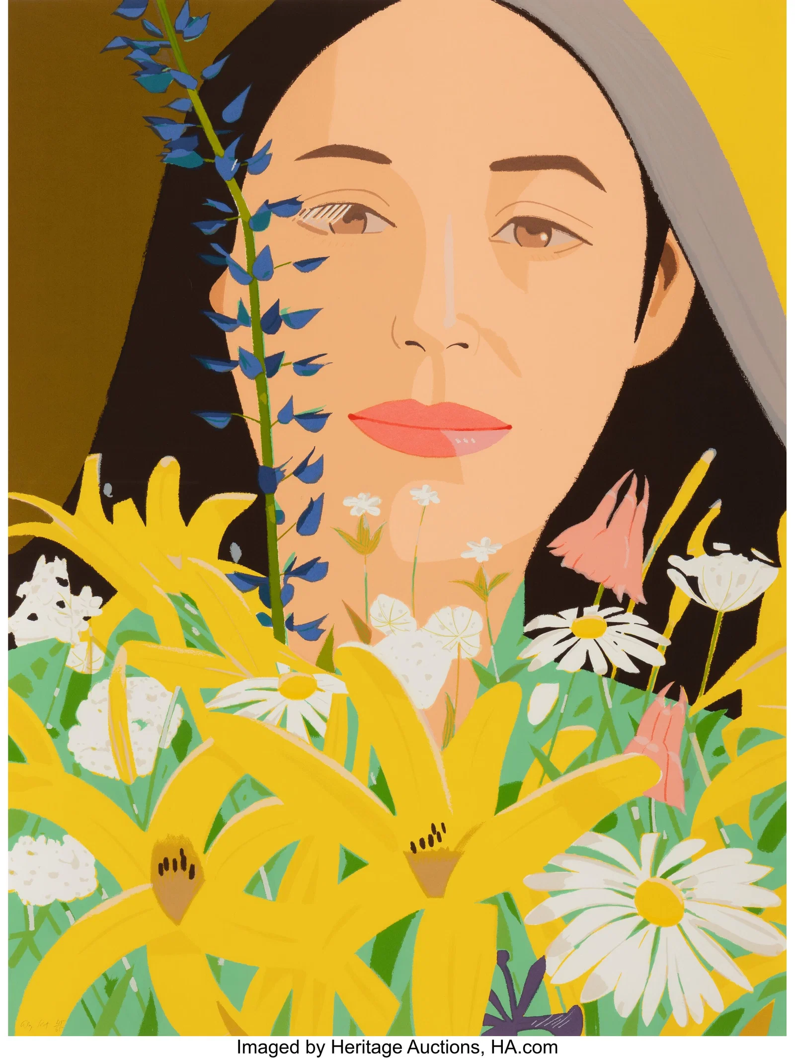 Alex Katz (b. 1927) Ada with Flowers, 1980 Scree