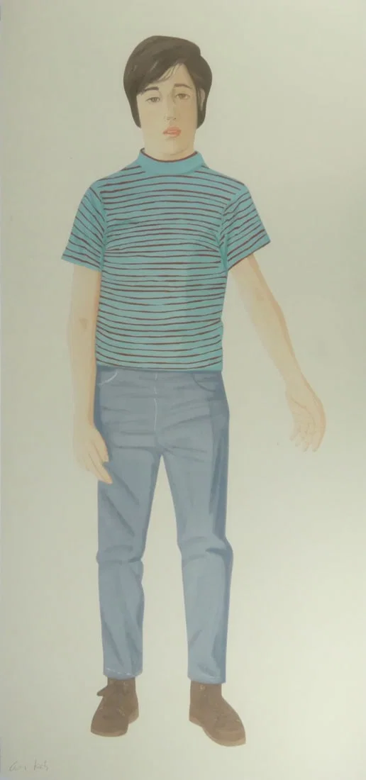 ALEX KATZ 'THE STRIPED SHIRT' PRINT IN COLORS