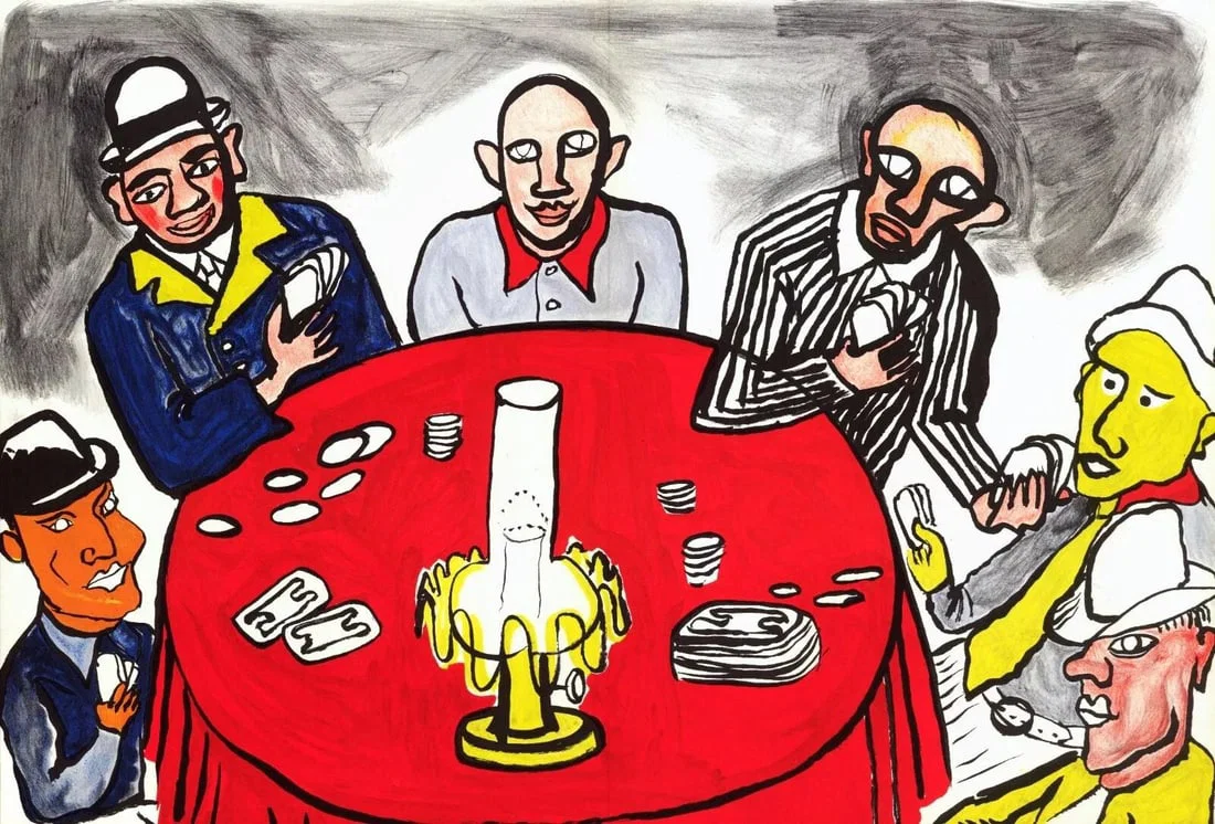 Alexander Calder, Jouers de cartes I, Original lithograph 1975