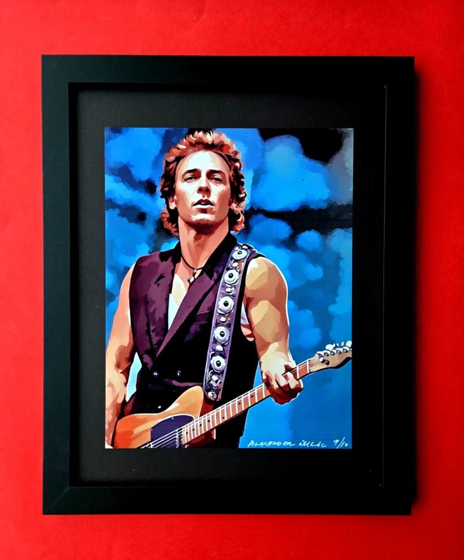 ALEXANDER DULAC | BRUCE SPRINGSTEEN Hand Signed Authentic Print Edof 10 COA+