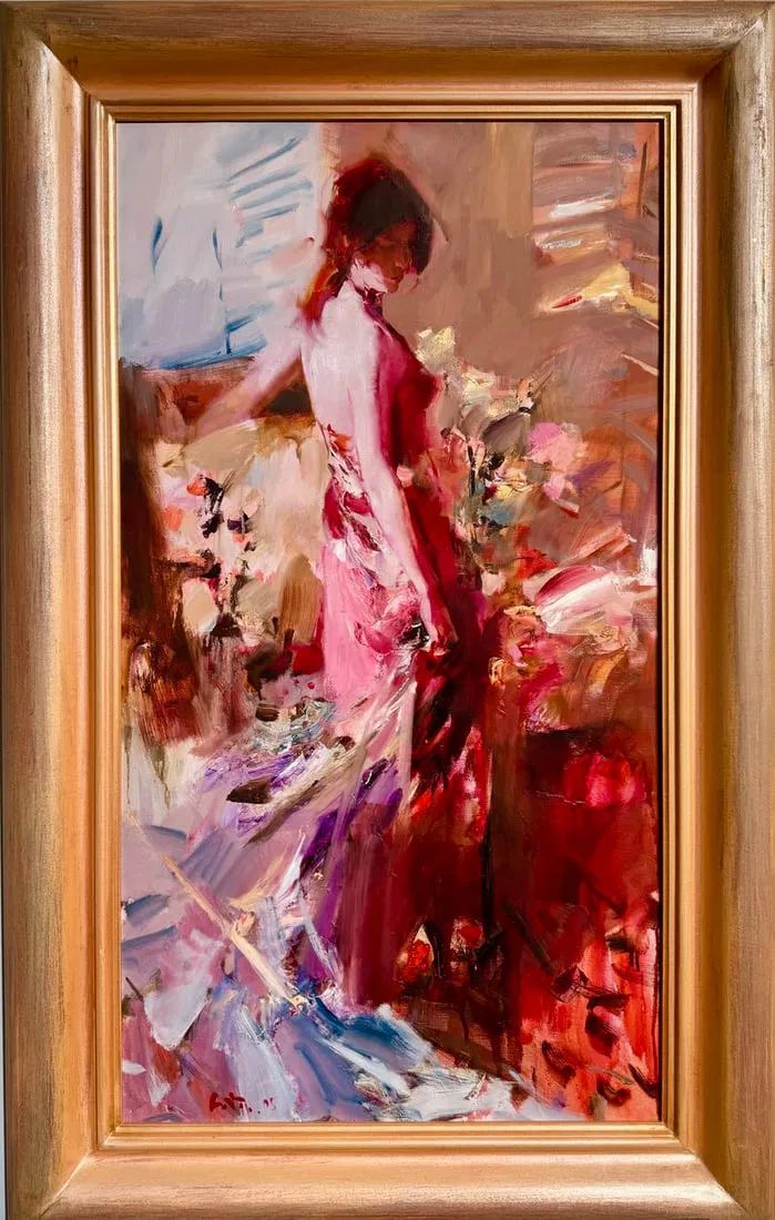 Alexander Goebikov (Gorbikov) "Spainish Melody" Signed Original Oil on Canvas