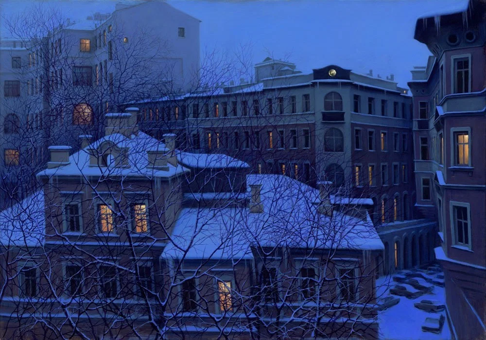 Alexei Butirskiy Evening Lights Limited Edition Giclee Canvas Print Signed