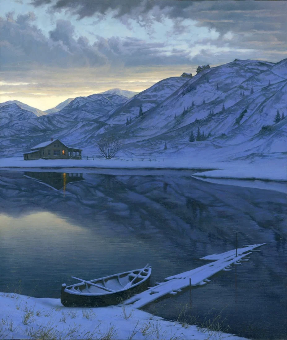 Alexei Butirskiy Mountain Pond Signed Limited Edition Giclee Canvas Art