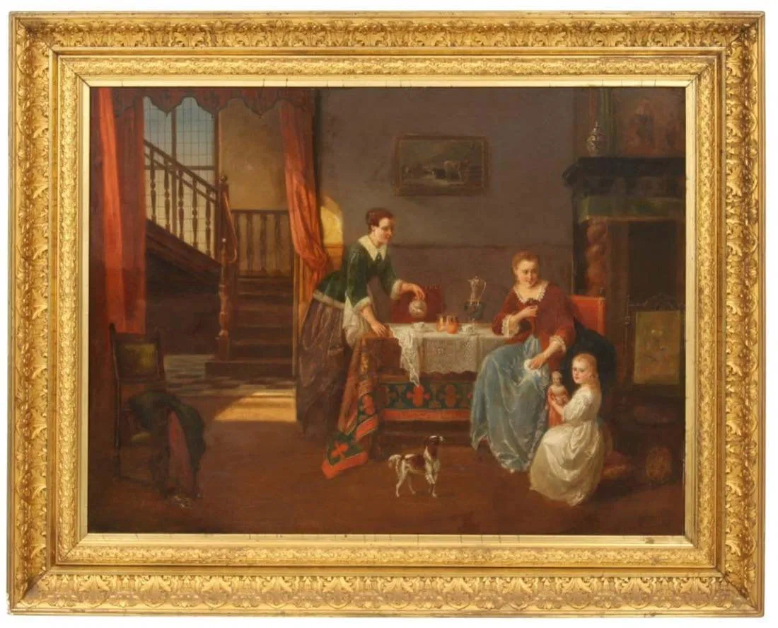 Alexis Van Hamme (Belgian, 1818-1875) Oil on Canvas, Circa 1872