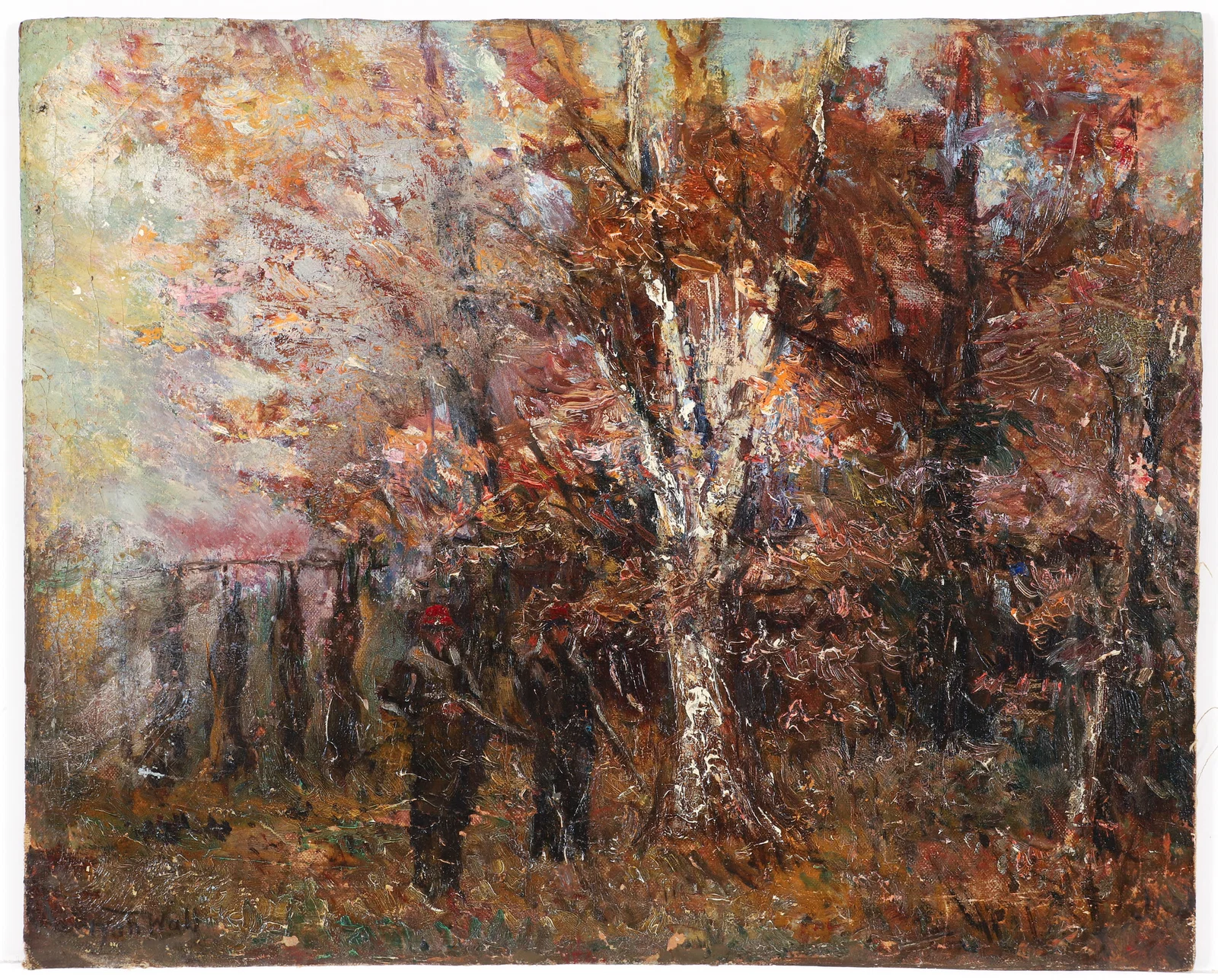 Alfred Bryan Wall Deer Hunters in Western PA Woods