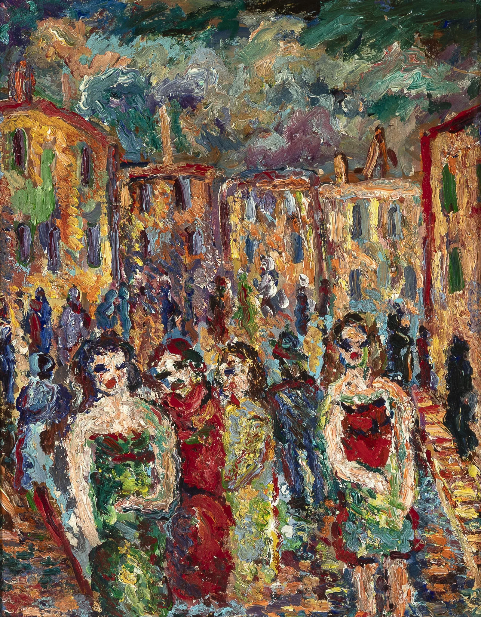 Alfred Gwynne Morang, Street Scene (Double Sided Painting)