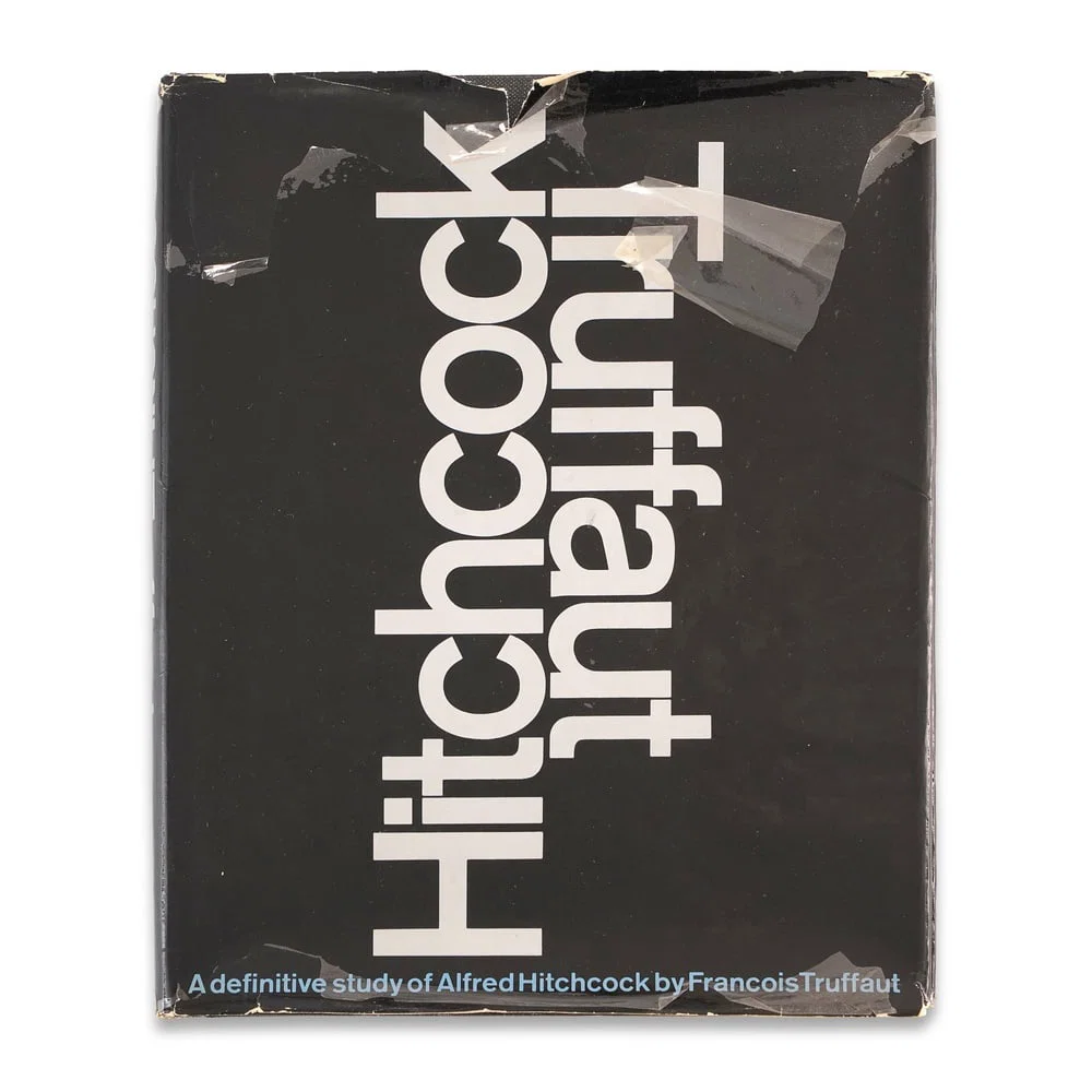 ALFRED HITCHCOCK SIGNED "HITCHCOCK / TRUFFAUT" BOOK WITH ORIGINAL SKETCH