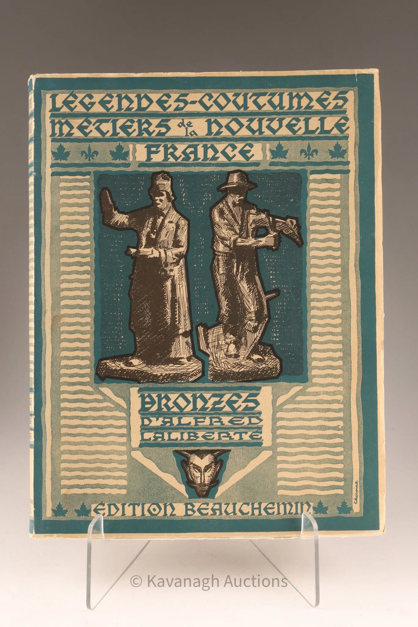 Alfred Laliberte (Canadian, 1878-1953) Legends-Customs Professions New France Bronzes Book