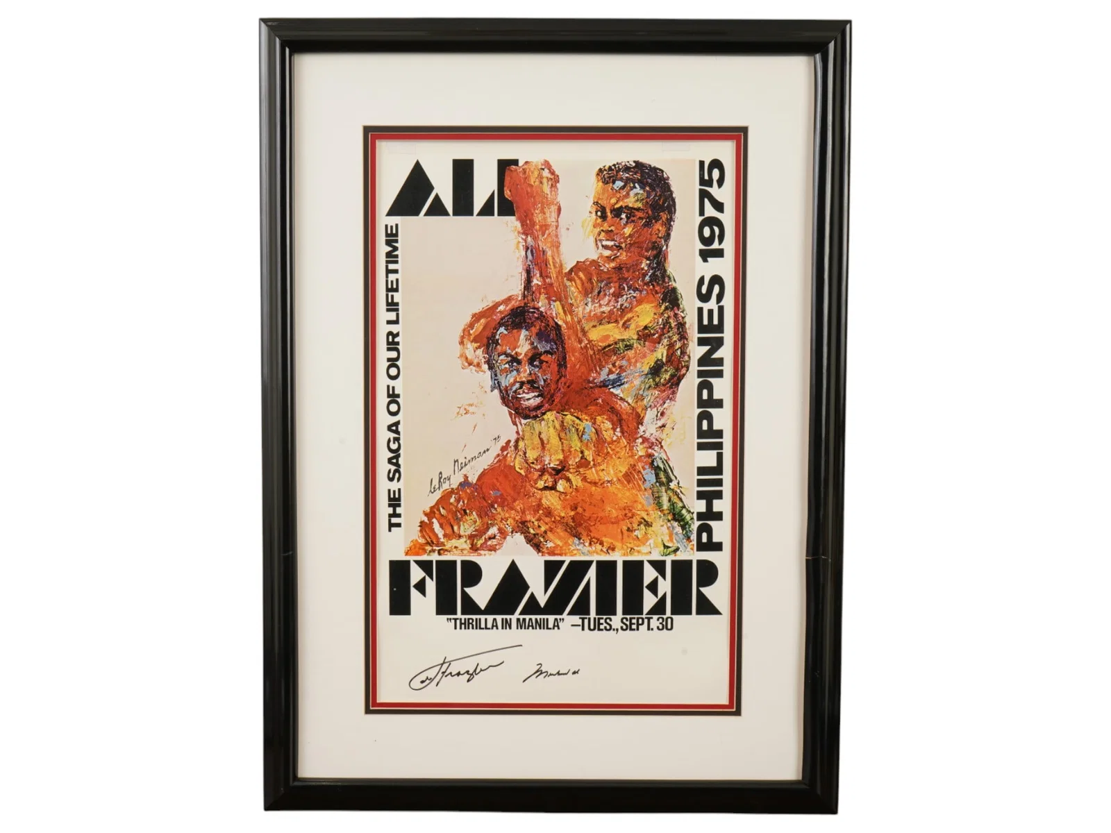 ALI VS FRAZIER THRILLA IN MANILA SIGNED POSTER