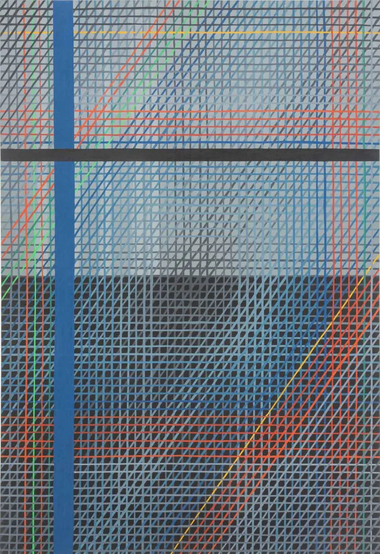 Allen Kubach Abstract Composition Acrylic, 1976