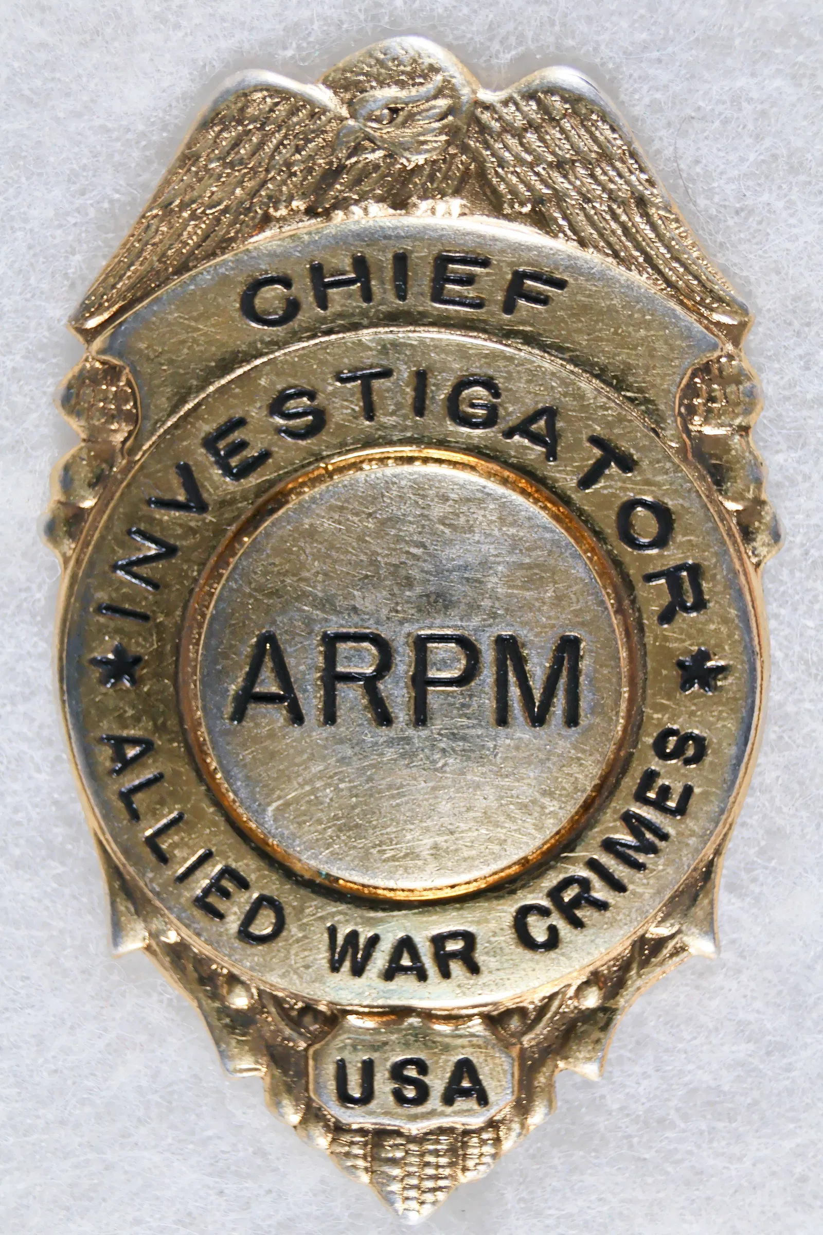 ALLIED WAR CRIMES CHIEF INVESTIGATOR BADGE