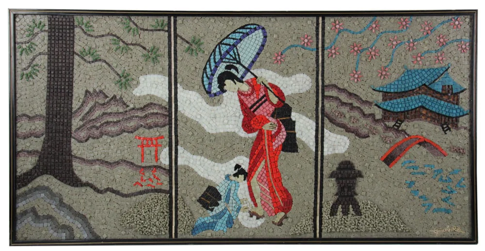 Alvarez Genaro, Mosaic Wall Art, Lady in Kimono