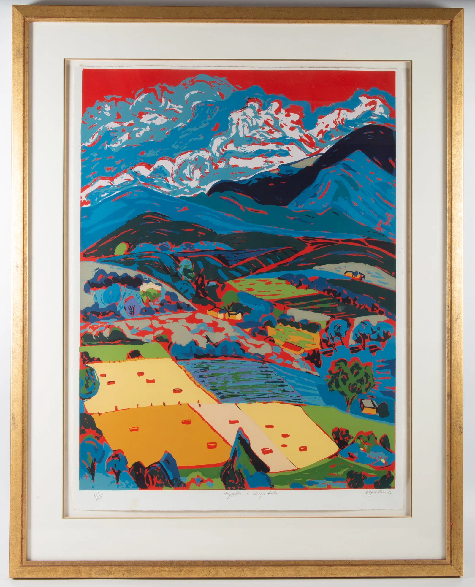 ALYCE FRANK COLORED LITHOGRAPH