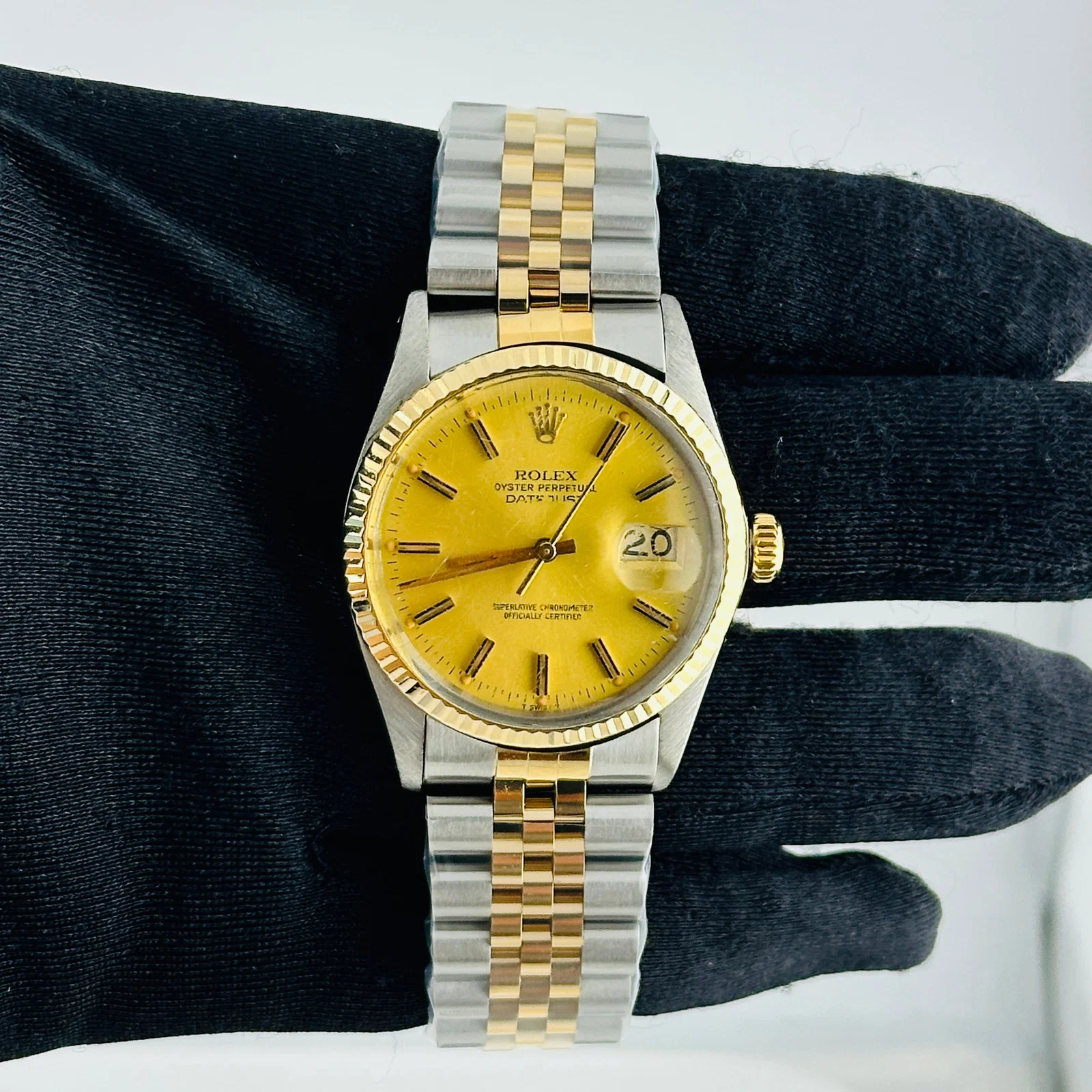 AM Jubilee Bracelet Rolex 16013 Datejust Champagne Dial Men's Watch