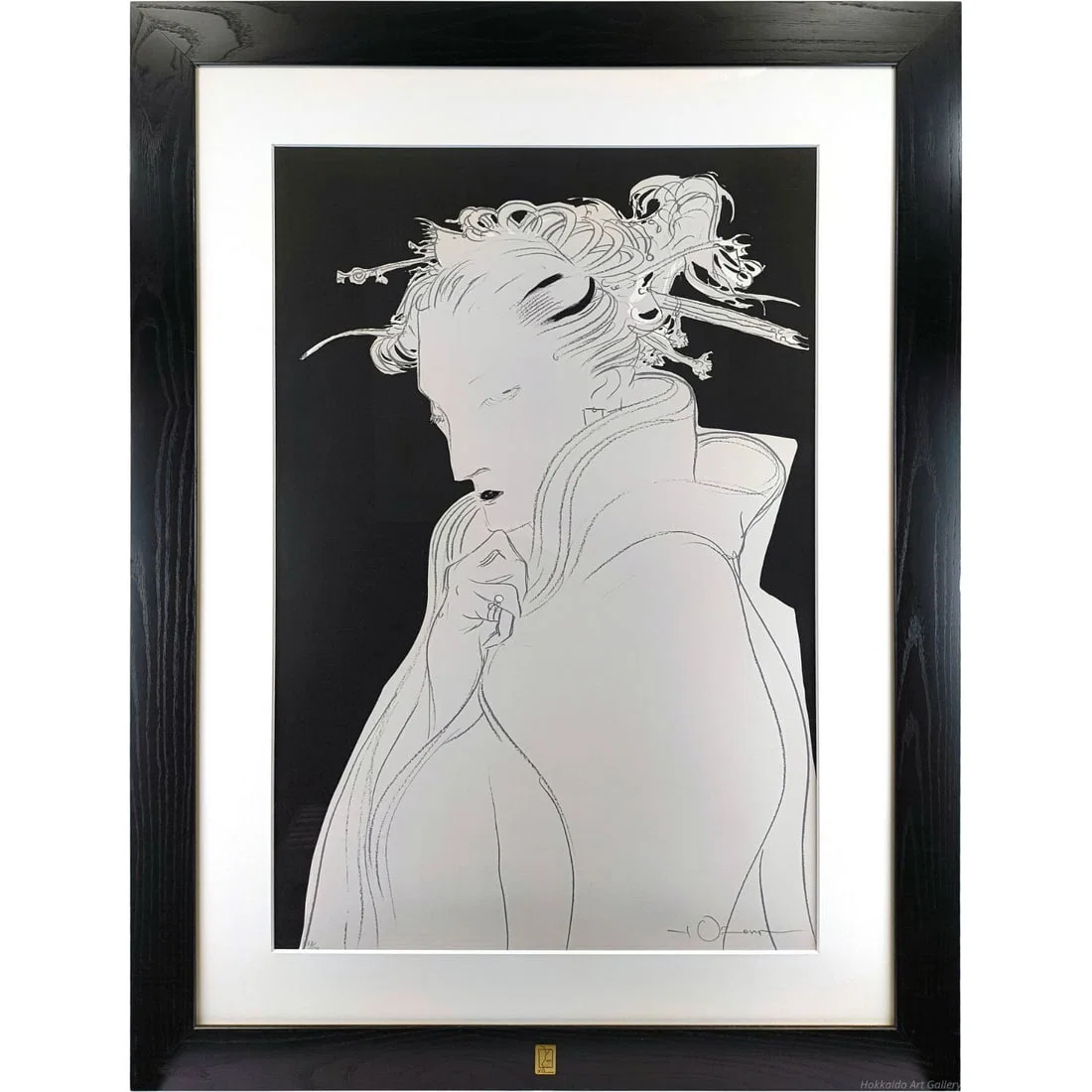 Amano Yoshitaka "Lady" Lithograph Print Painting