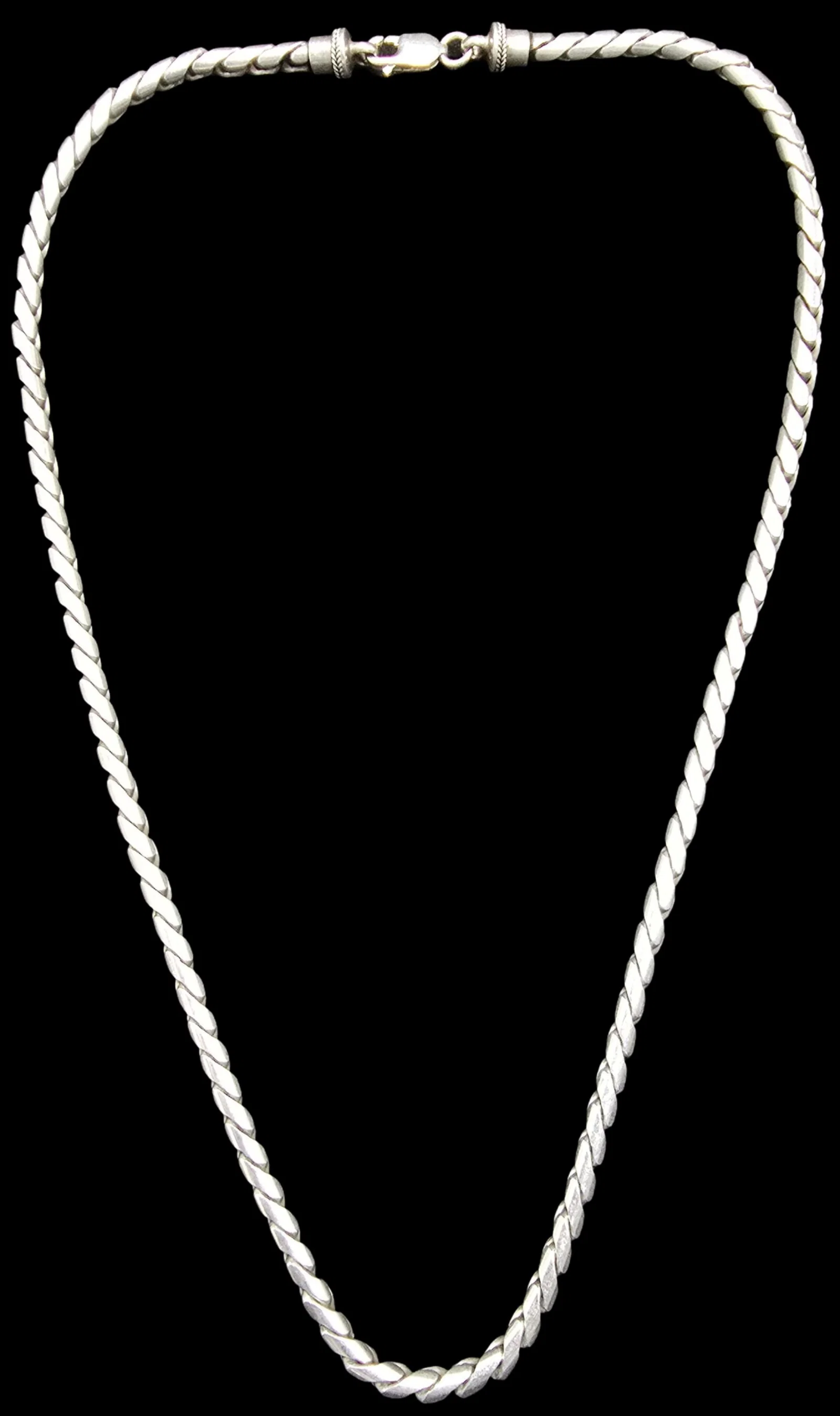 Amazingly Stylish Vintage Sterling Silver Twisted Chain Necklace