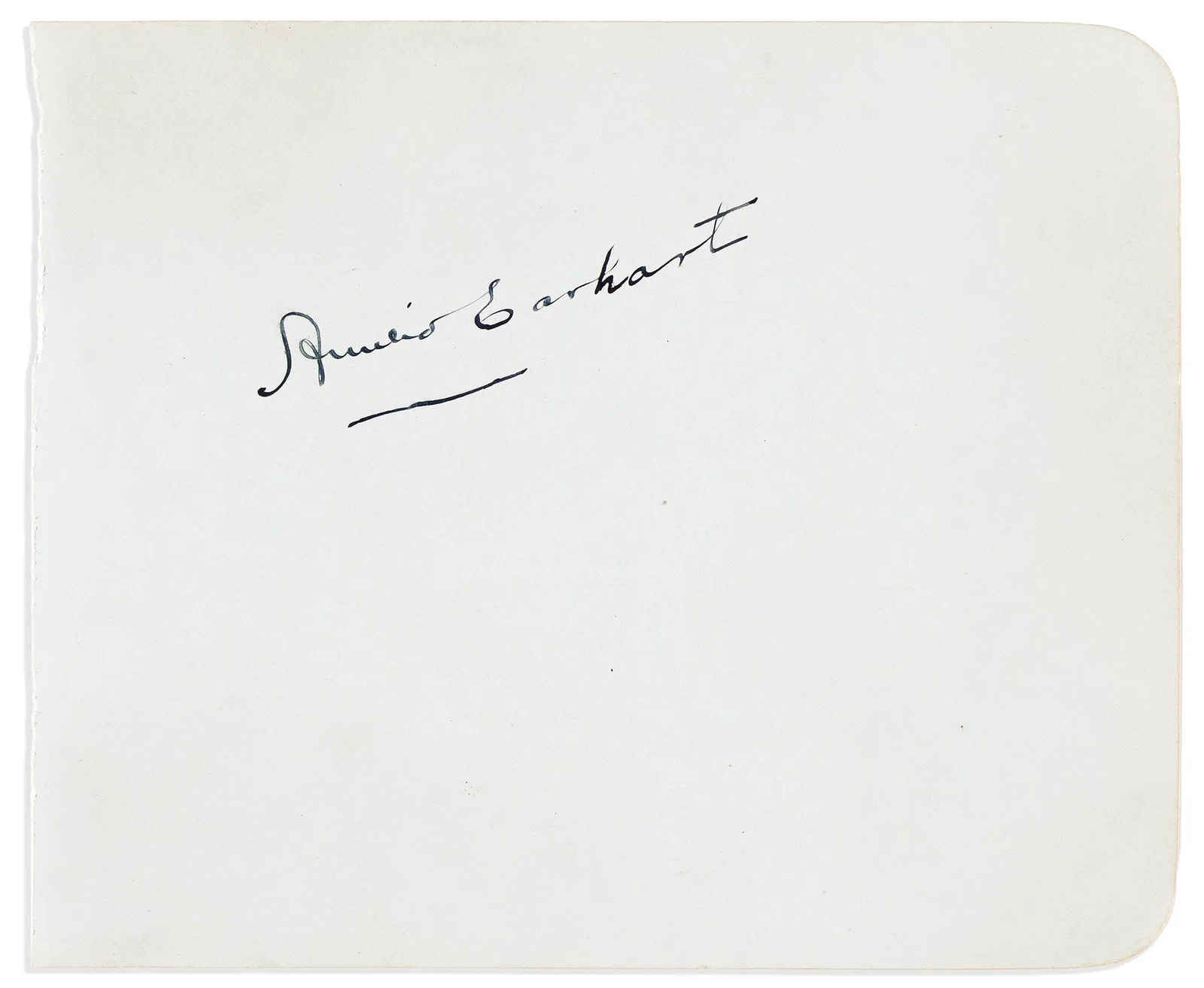 Amelia Earhart. Signature