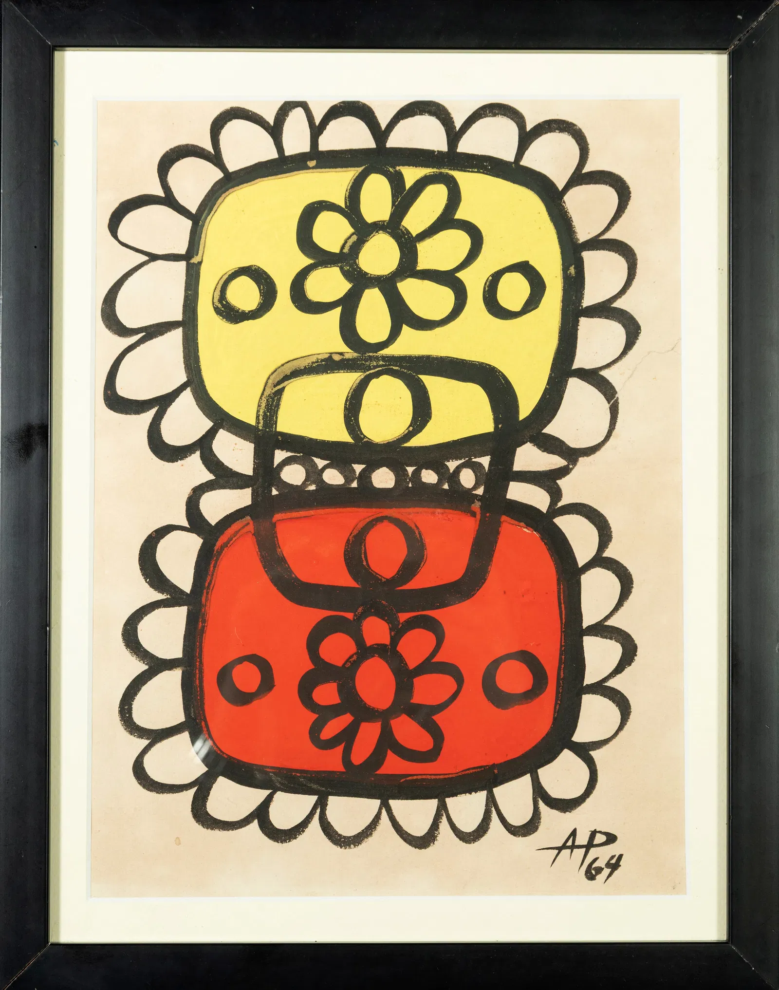 Amelia Peláez (Yaguajay, January 5, 1896 - Havana, April 8, 1968) - Gouache on paper