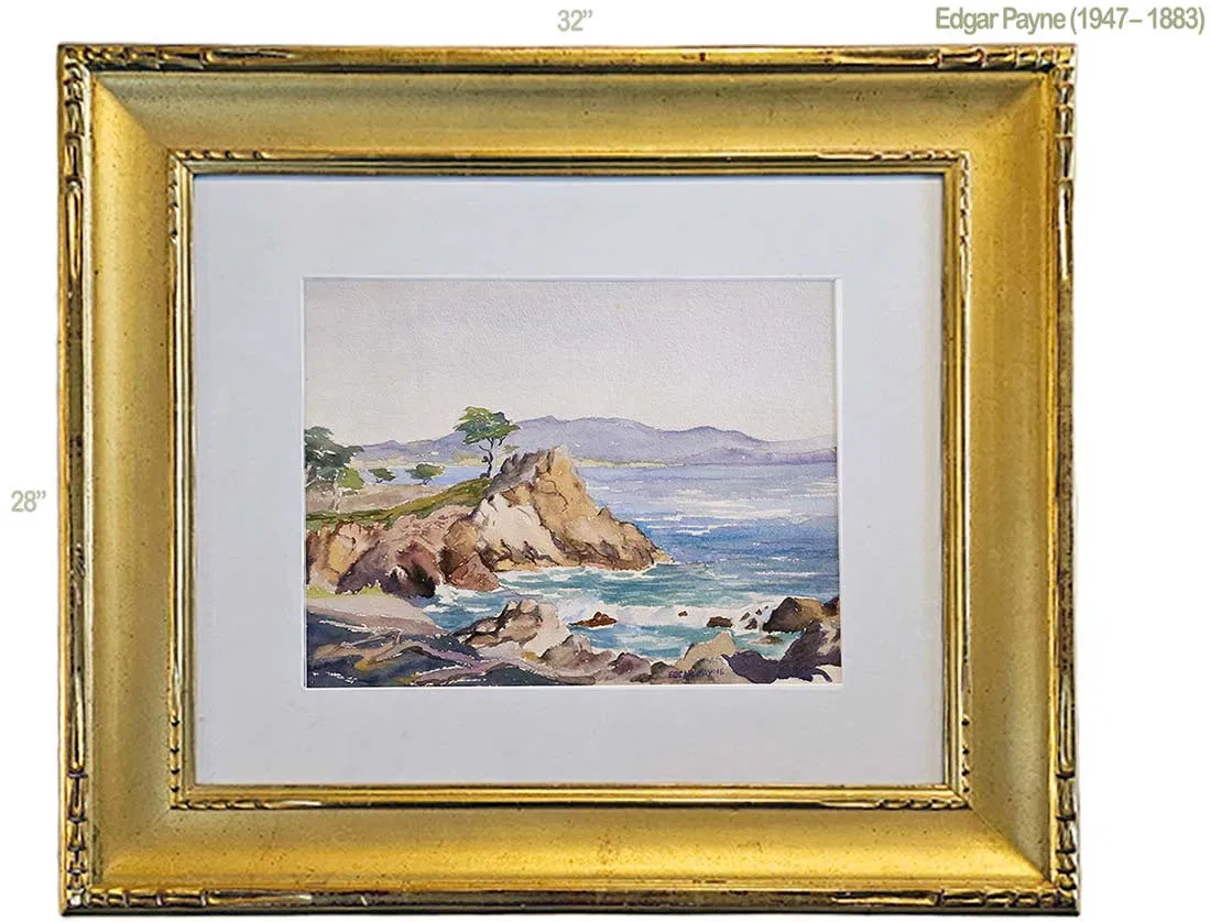American Edgar Alwin Payne (1883-1947) Coastal Watercolor Painting