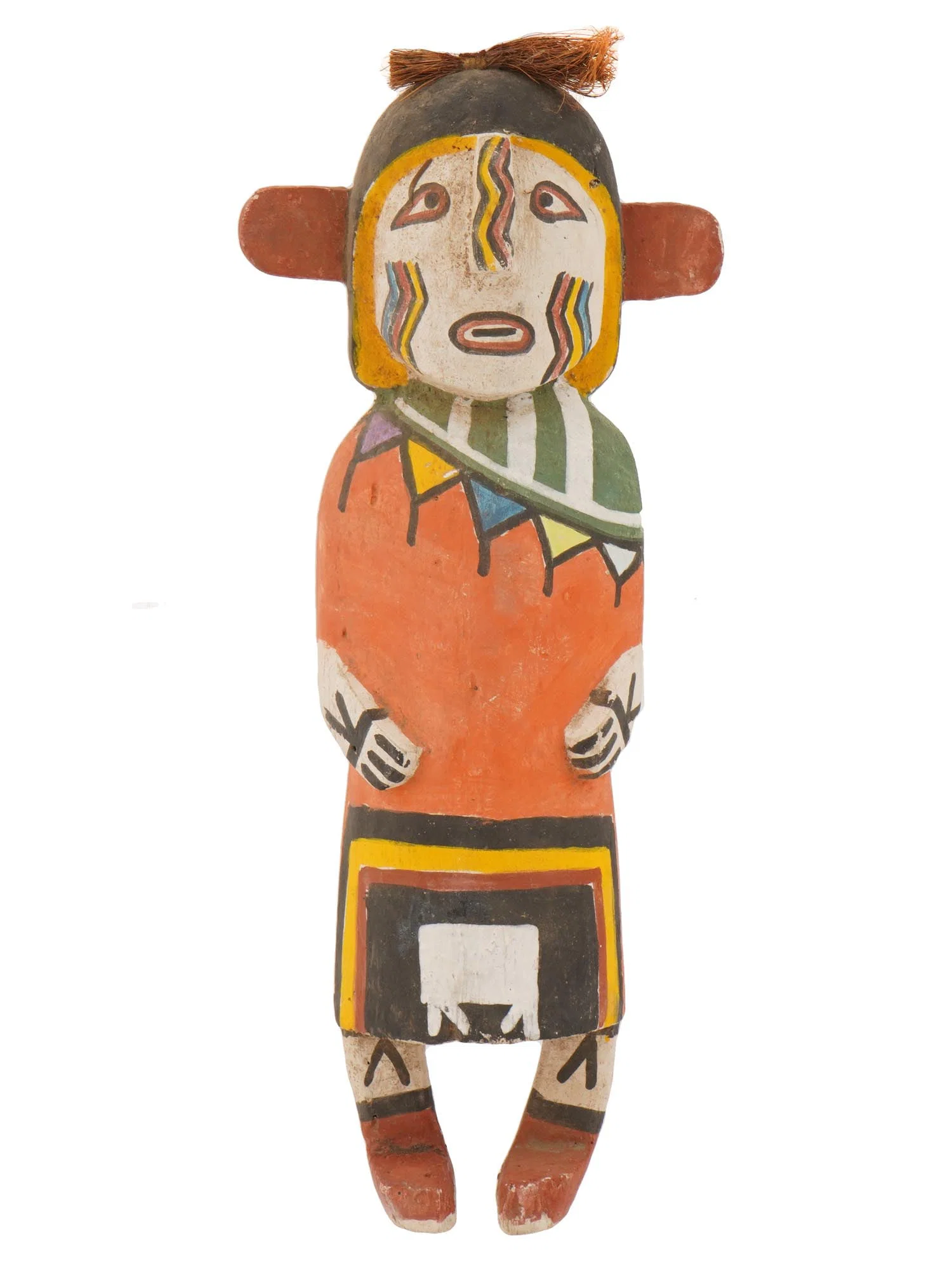 AMERICAN HAND CARVED WOODEN HOPI KATSINA DOLL FIGURE