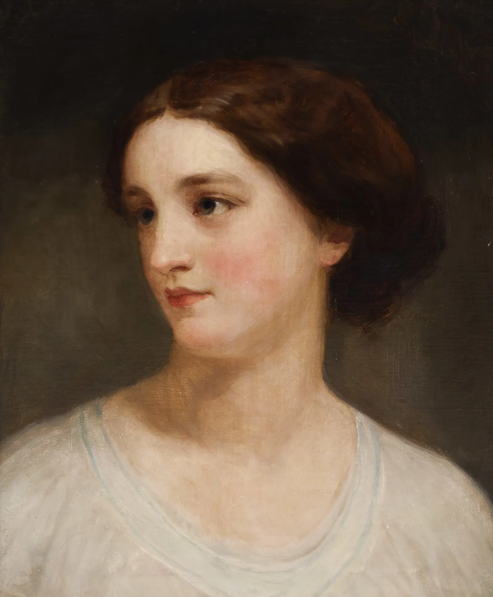 American School 19th Cent. Portrait of a Lady Oil