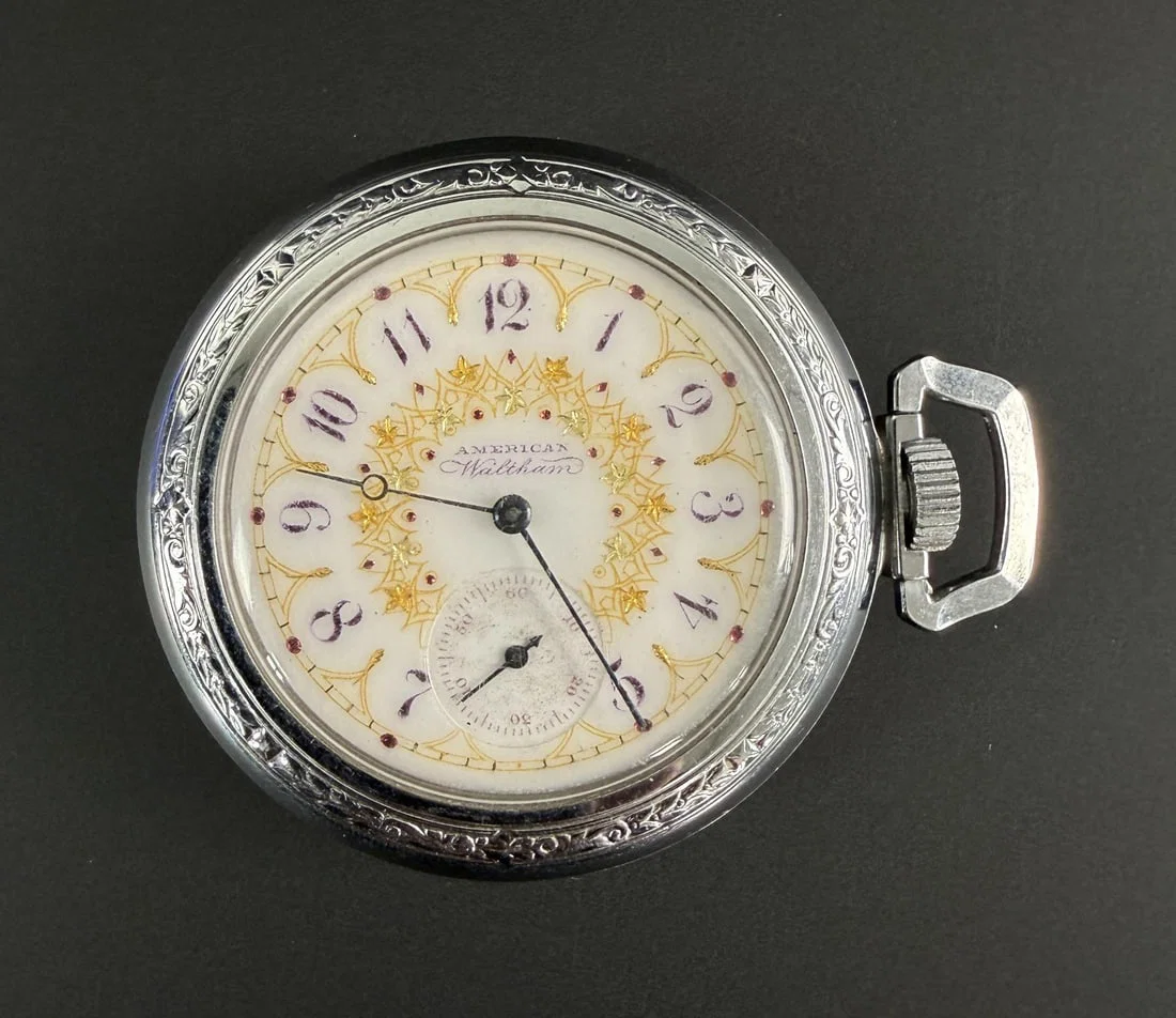 American Waltham Model 1890 Seaside Pocket Watch