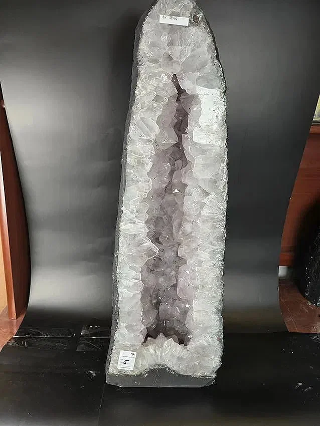 AMETHYST CATHEDRAL GEODE WITH POLISHED EDGES