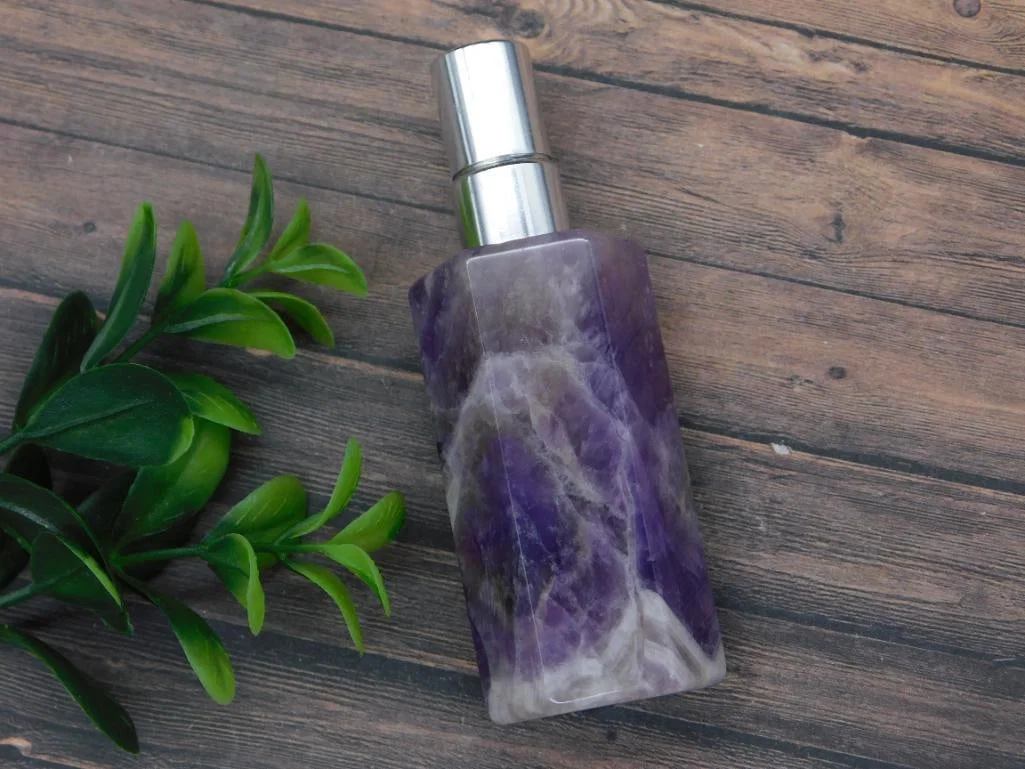 AMETHYST PERFUME BOTTLE ROCK STONE LAPIDARY SPECIMEN