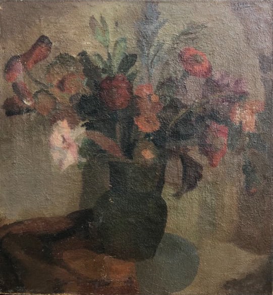 Amrita Sher-Gil (1913-1941) Technique: oil painting on canvas Title: Vase of Flowers Dated 1933