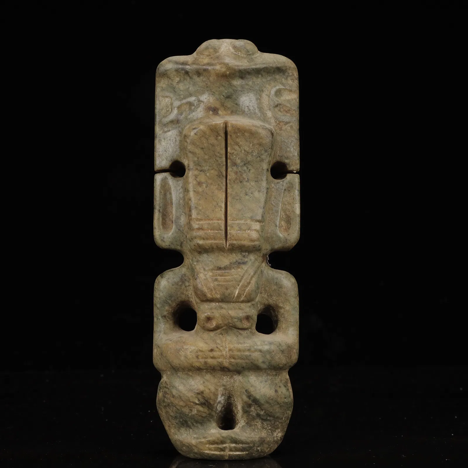 An Archaic Hongshan Culture Yellow Jade Beast Ornament