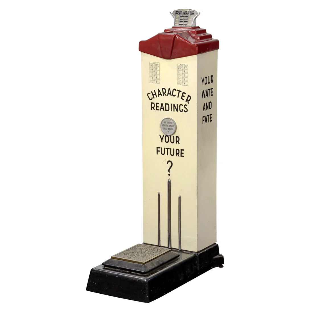 An Art Deco "Wate and Fate" penny scale