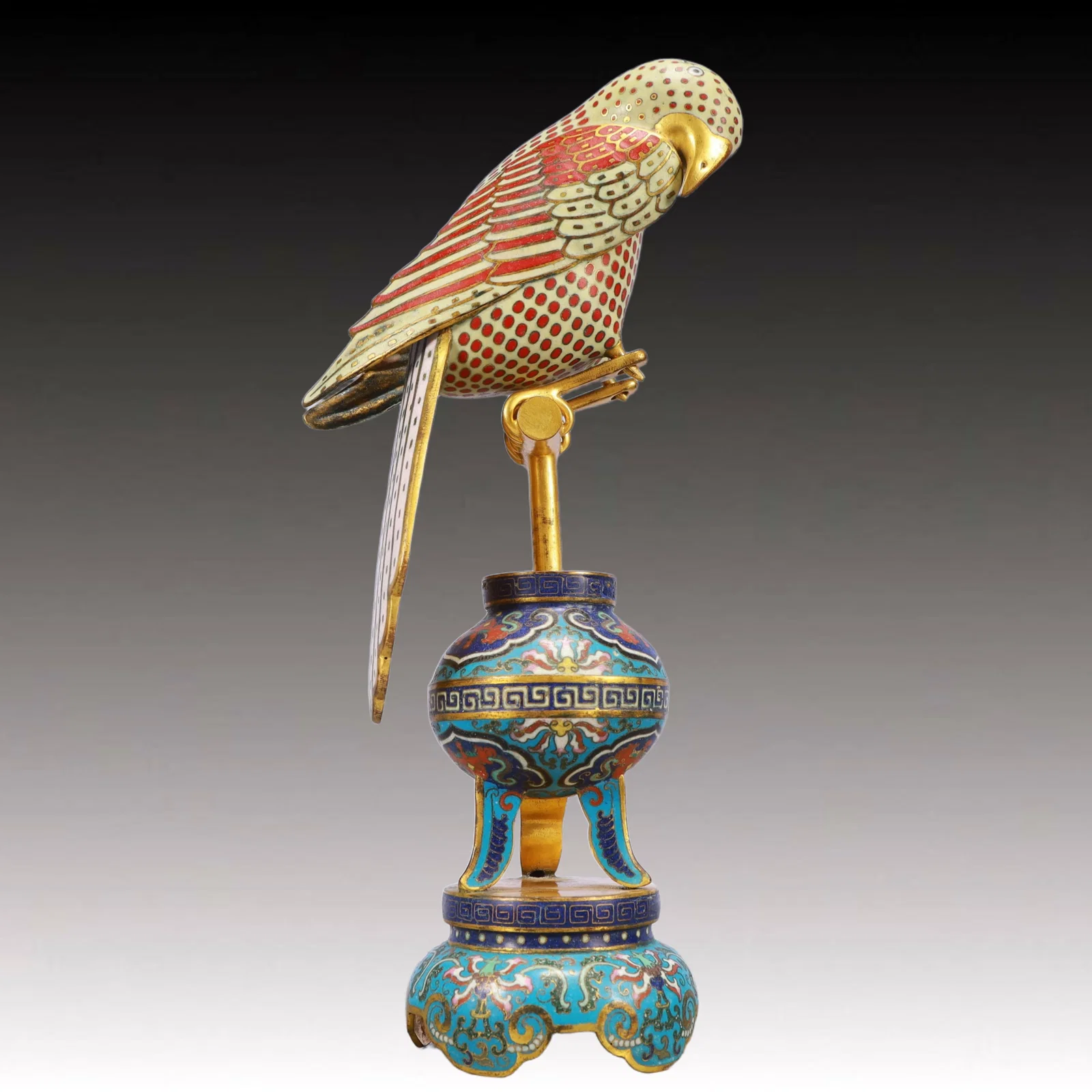 An Exquisite Cloisonne Eagle Ornament
