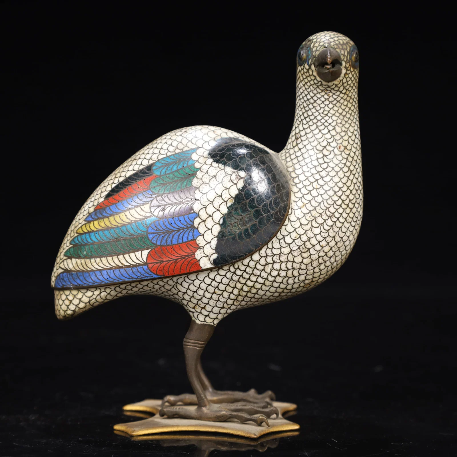 An Exquisite Cloisonne Quail Ornament
