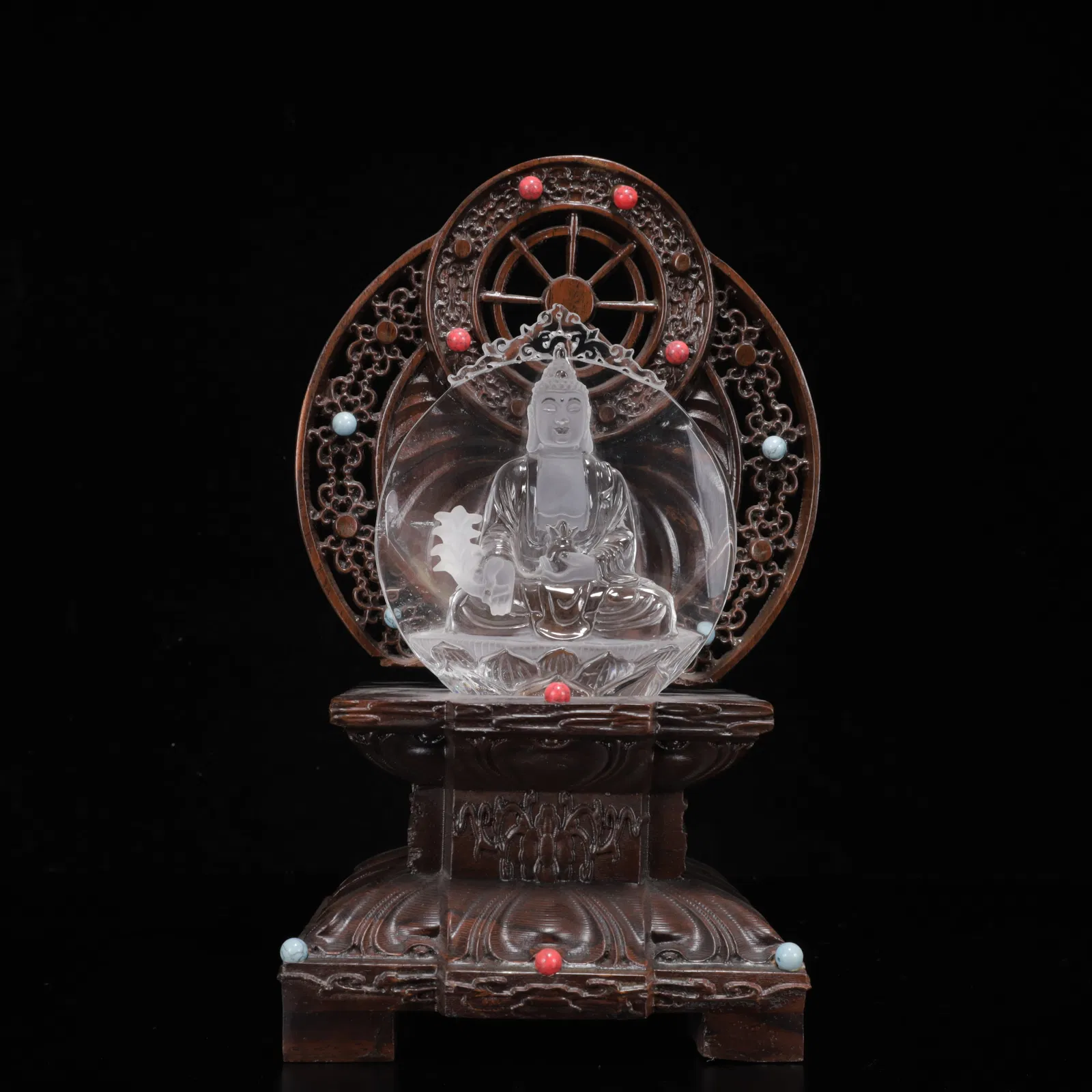 An Exquisite Crystal Statue of Sakyamuni Statue