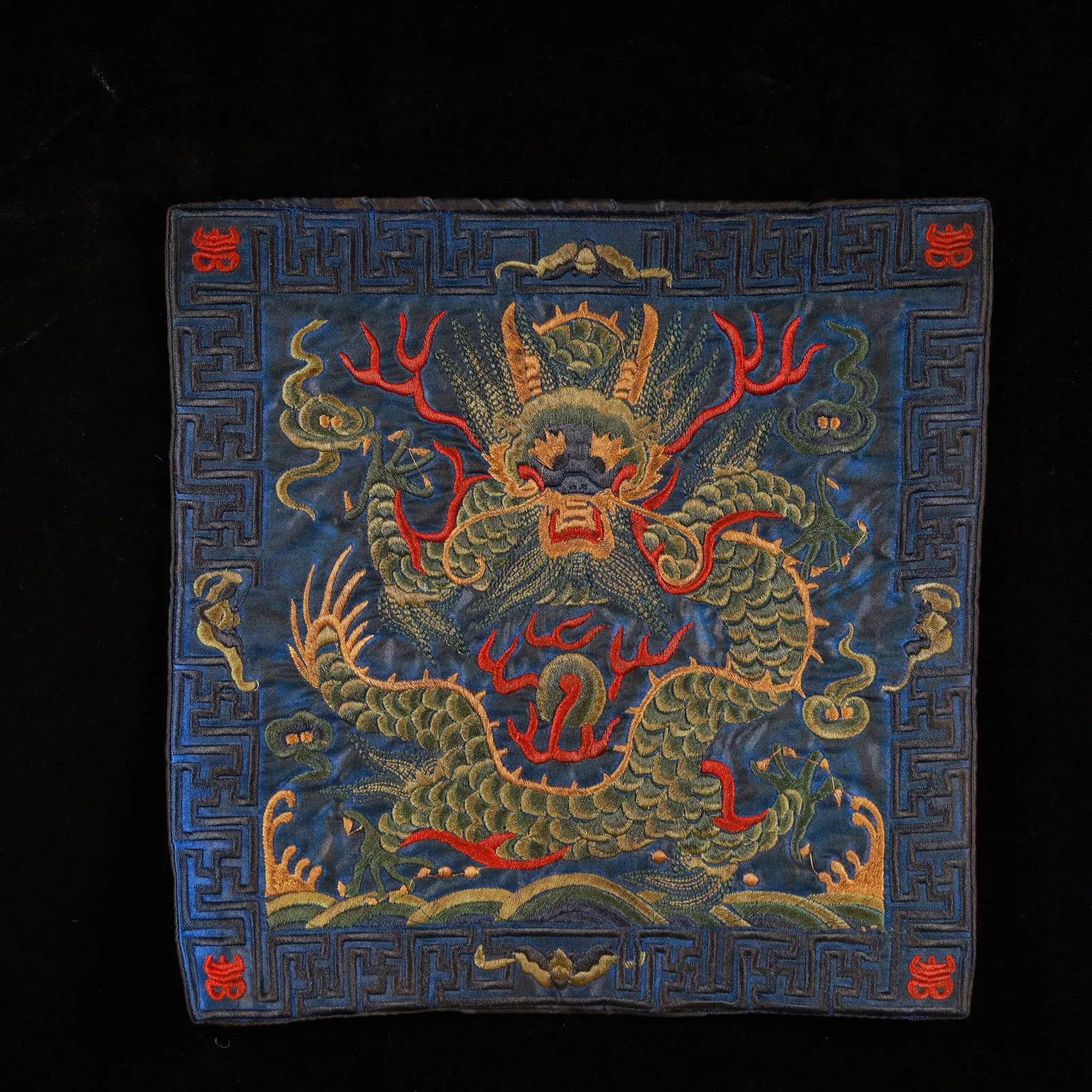 An Exquisite Embroidery Dragon Pattern Civil Official Rank Badges