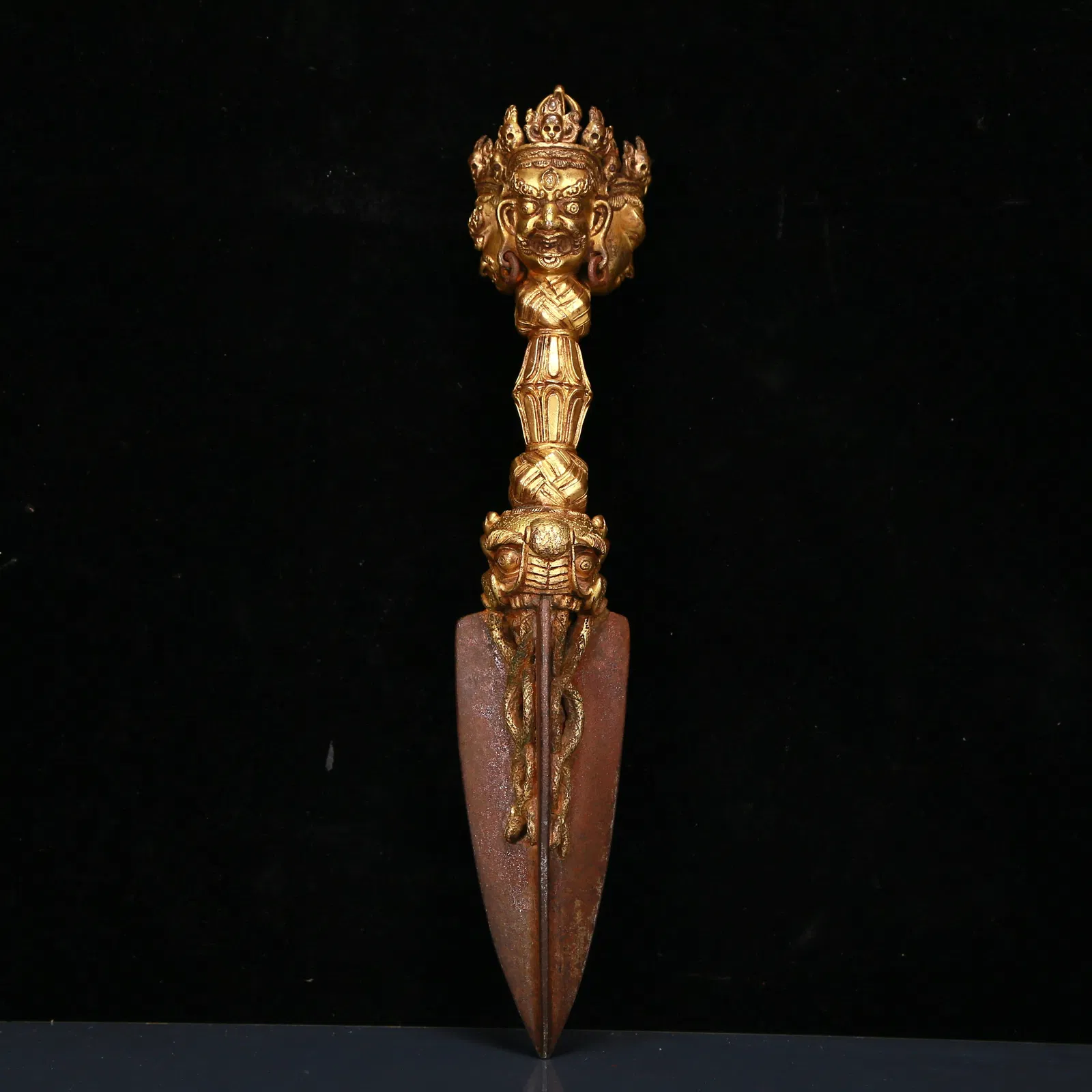 An Exquisite Gilt Bronze Vajry Pestle
