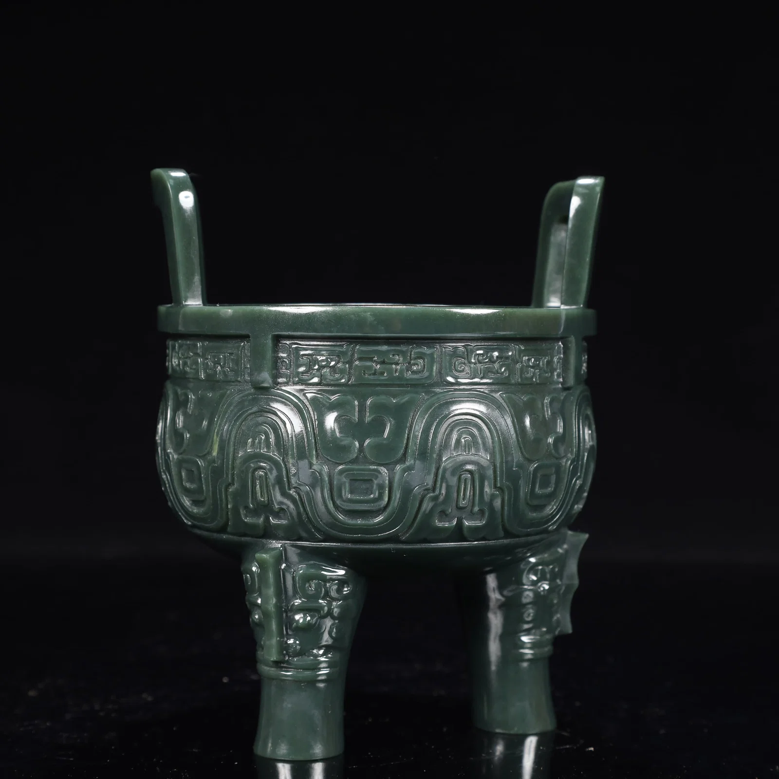 An Exquisite Jasper Double-Ears and Tripod Censer