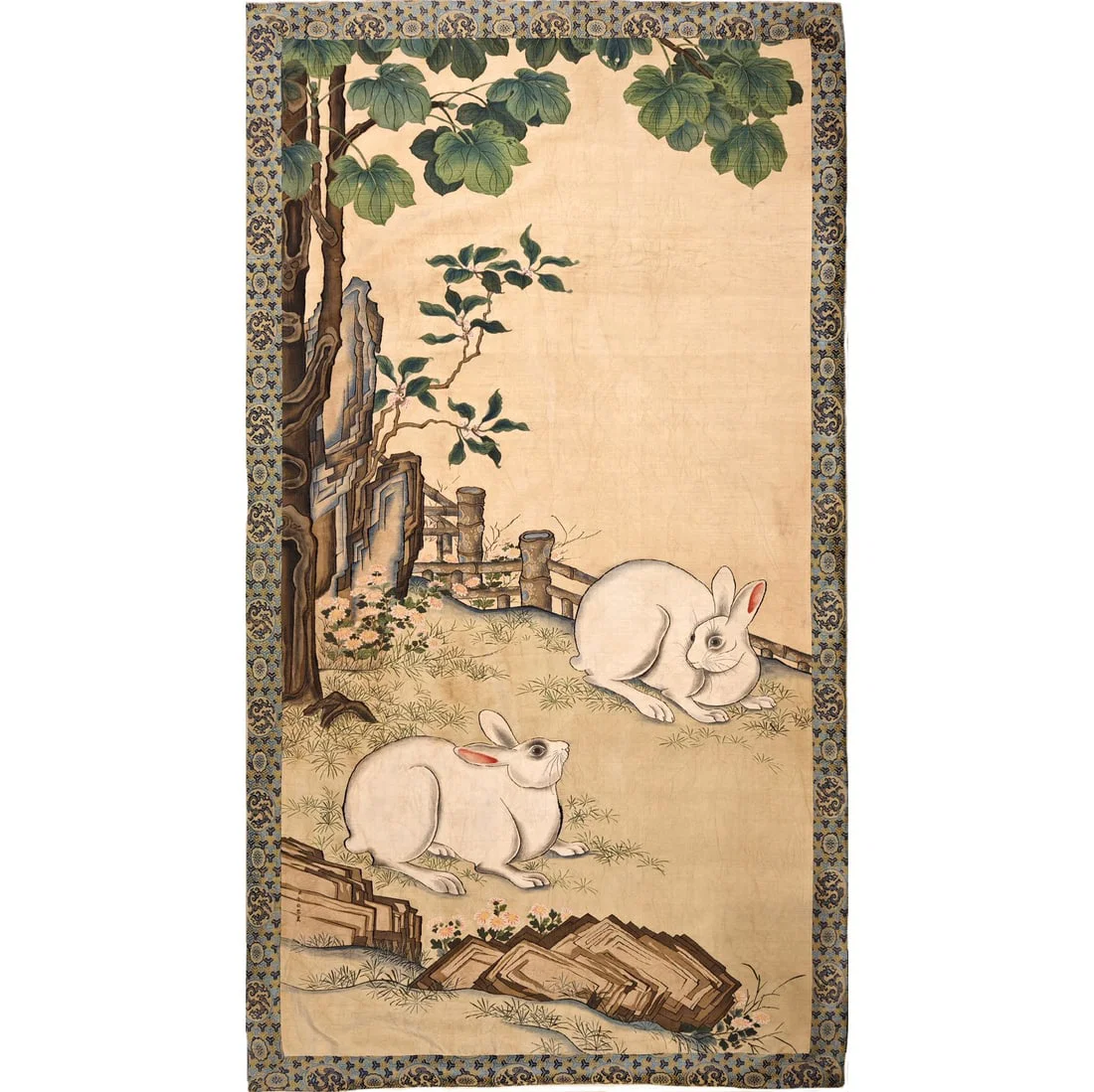 An exquisite kesi of a rabbit