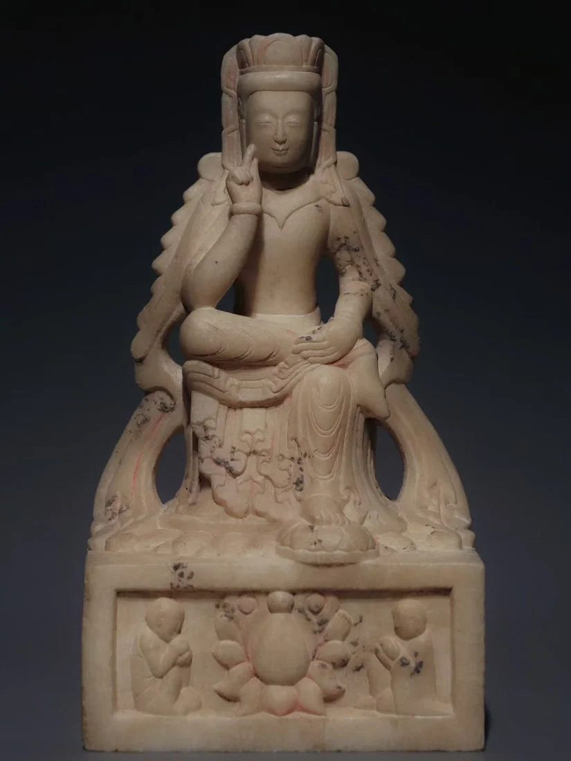 An Exquisite Marble Figure Ornament