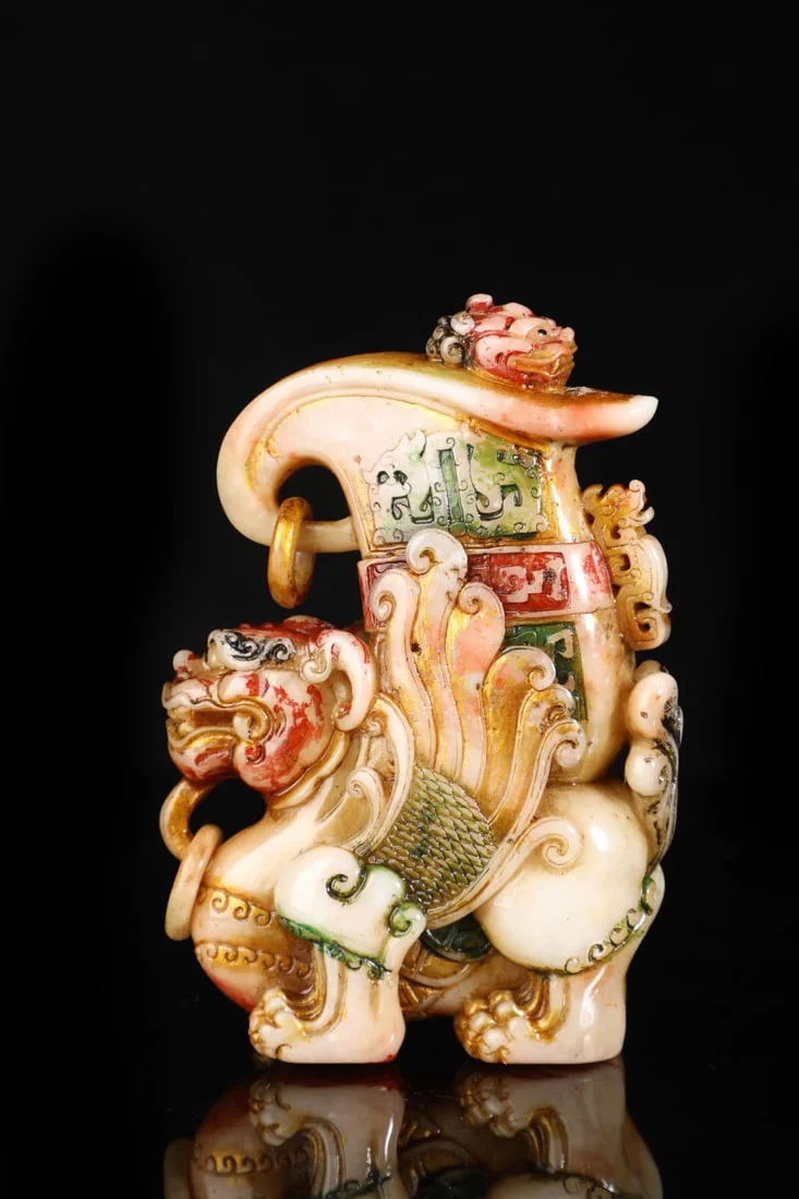 An Exquisite Shoushan Stone Dragon Ornament