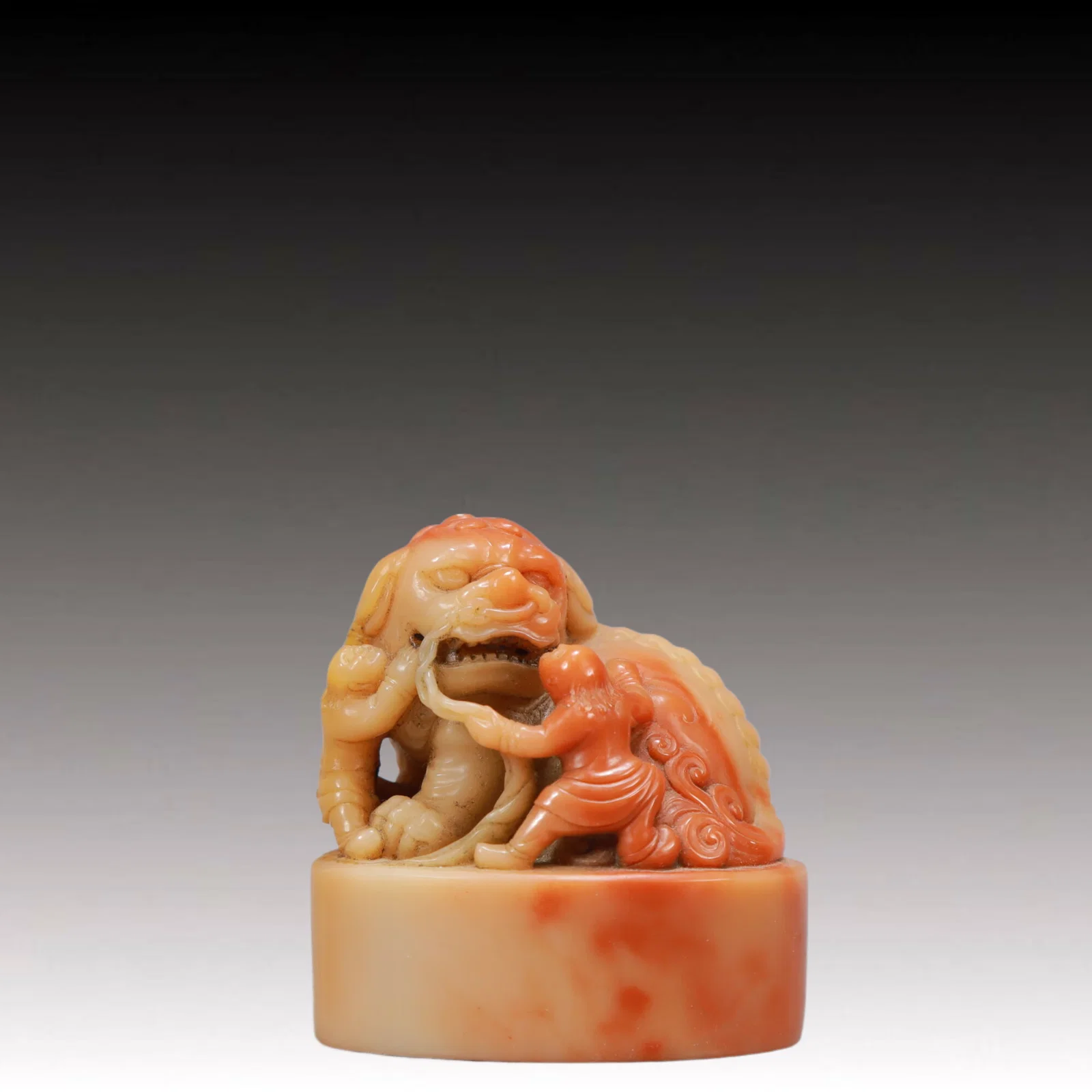 An Exquisite Shoushan Stone Lion Seal
