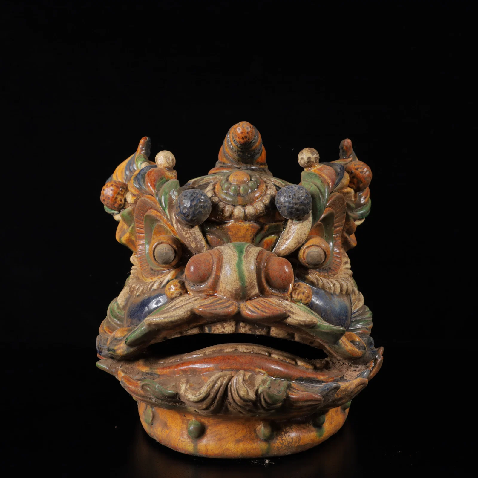 An Exquisite Tang Tri-Color Glazed Pottery Animal Ornament