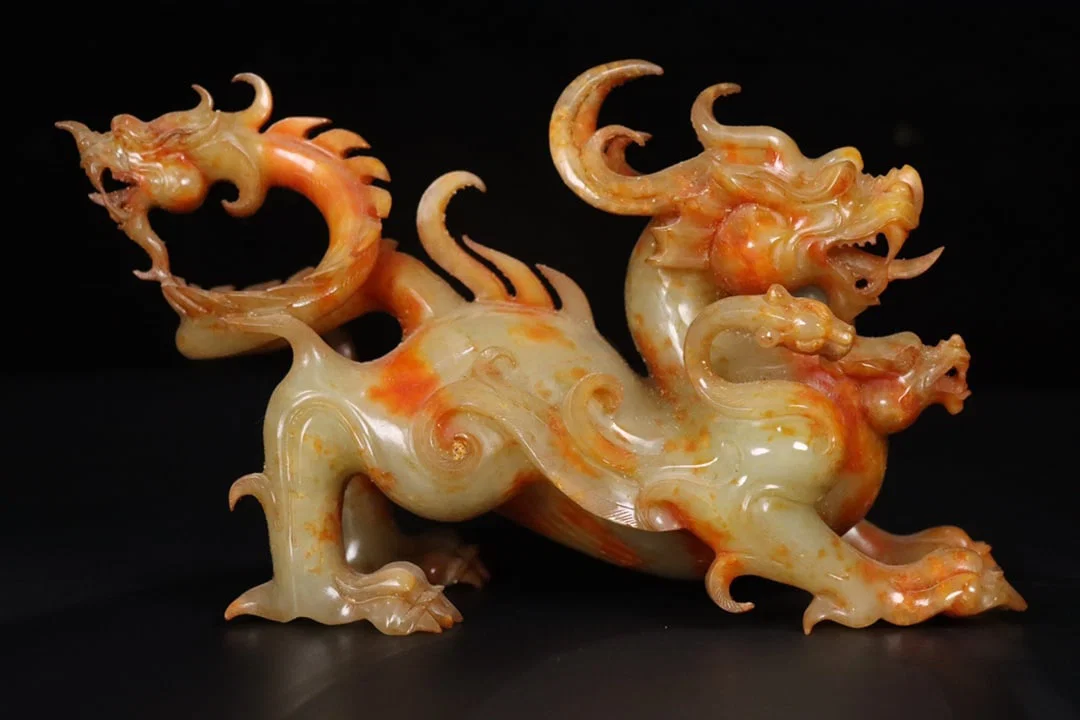 An Exquisite White Jade Beast Ornament