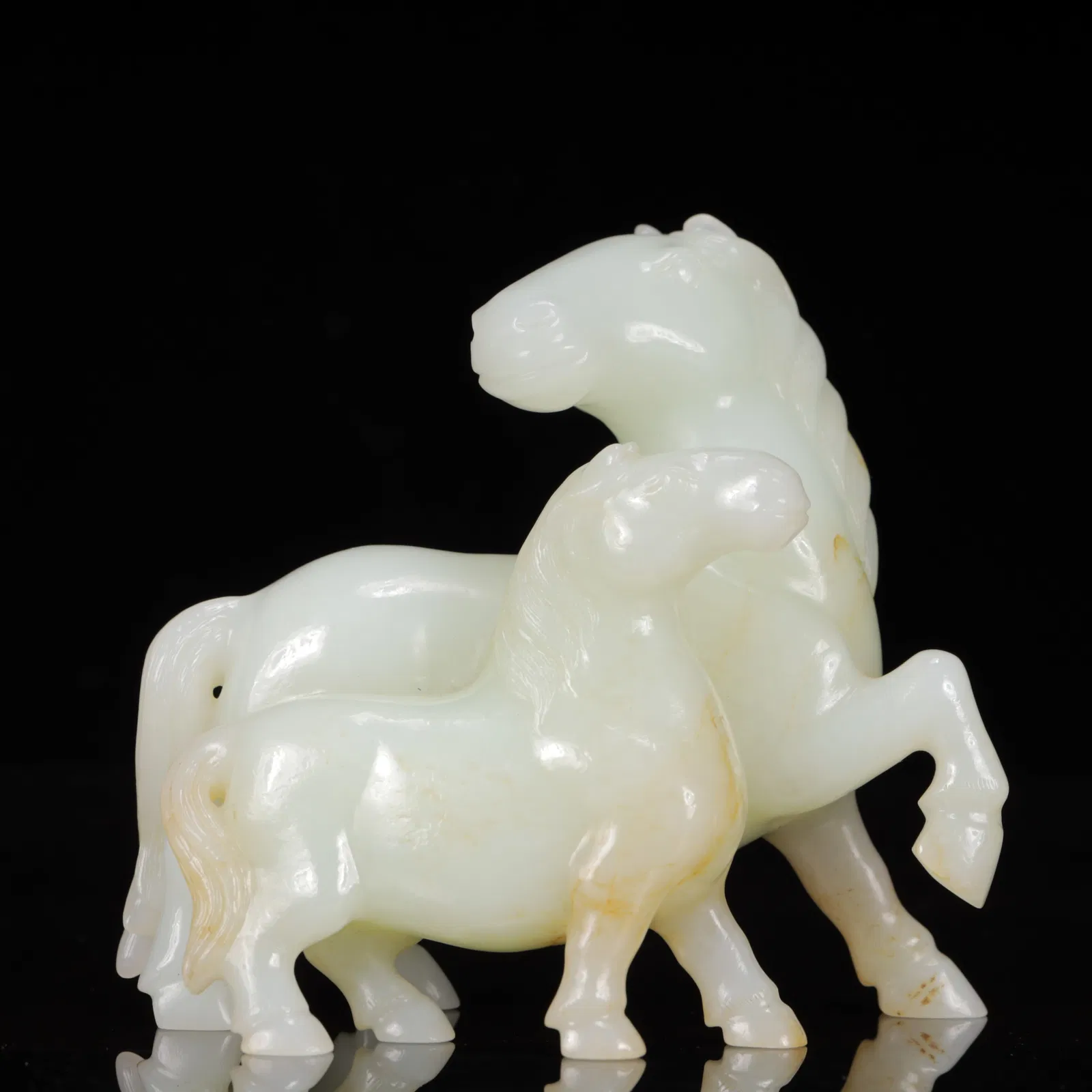 An Exquisite White Jade Horse Ornament