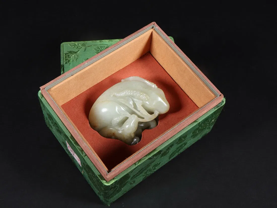 An Exquisite White Jade Sheep Ornament